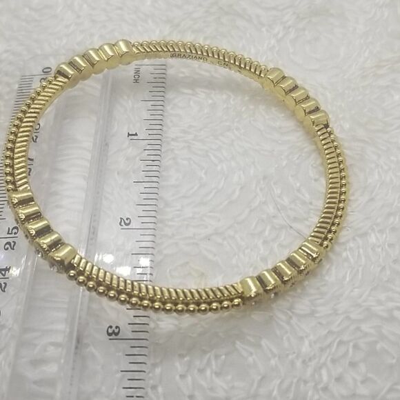RJ Graziano Bracelets CN Two Gold Bangle Vintage - Picture 13 of 13